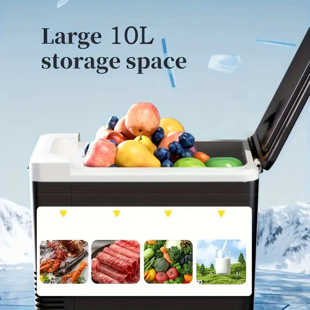 Friggolix 10L Dual-Mode Portable Refrigerator for Car & Home