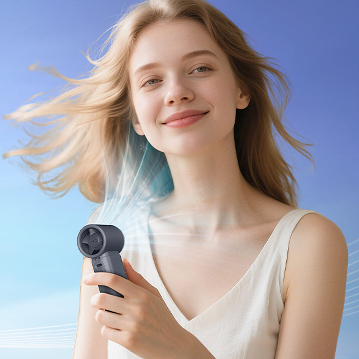 BrizeeFan 3-in-1 Turbo Handheld Fan with Misting Hydration