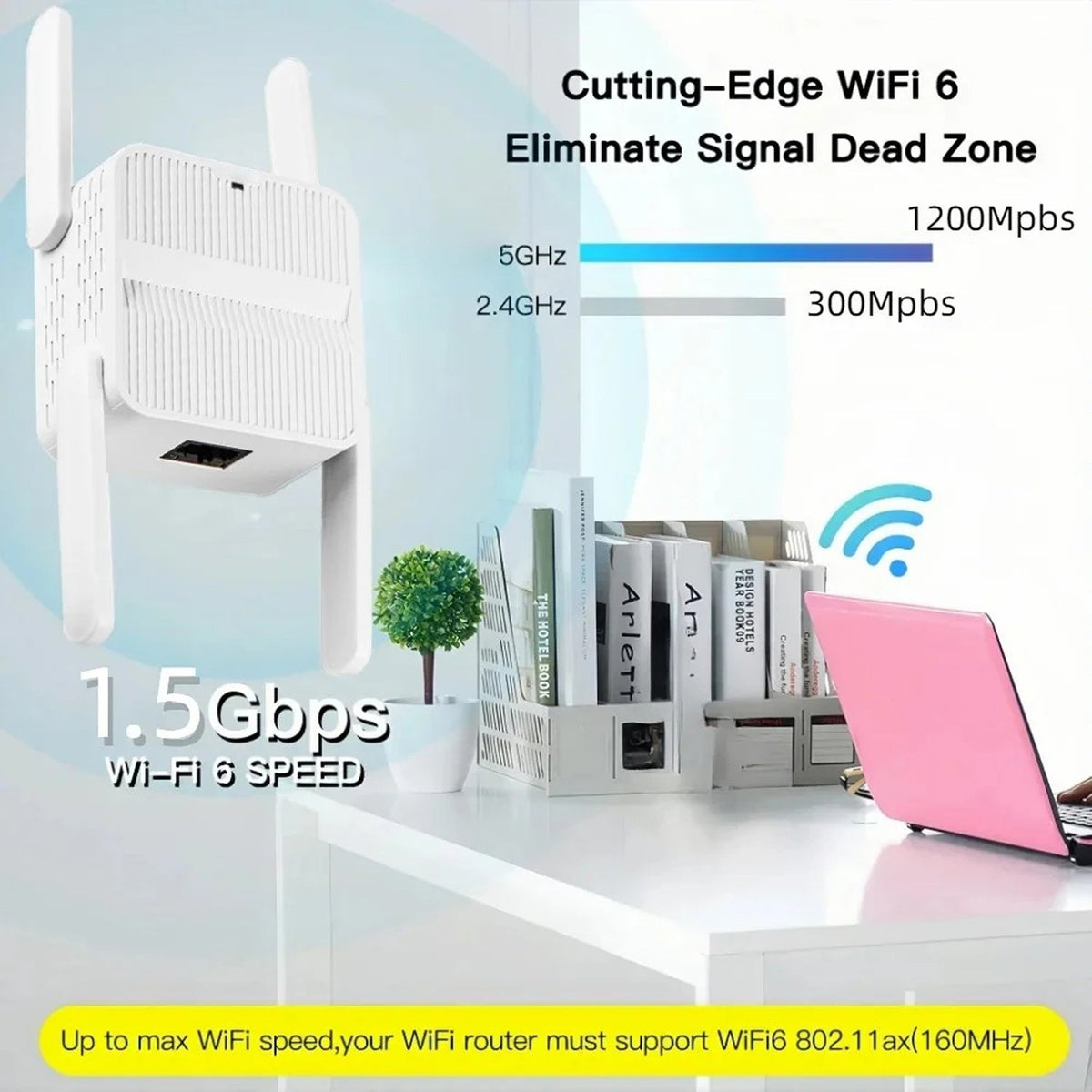 NexEvilon 1500Mbps High-Speed WiFi Booster & Range Extender