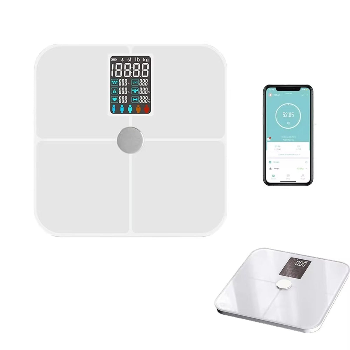 ObeSicale Smart Body Fat Scale with Heart Rate & BIA Technology