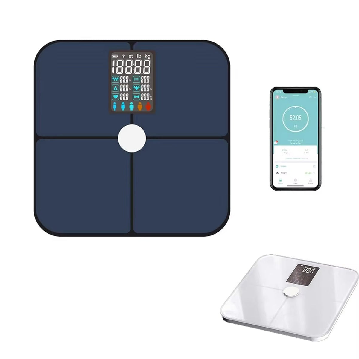 ObeSicale Smart Body Fat Scale with Heart Rate & BIA Technology