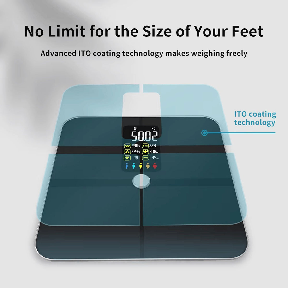 ObeSicale Smart Body Fat Scale with Heart Rate & BIA Technology