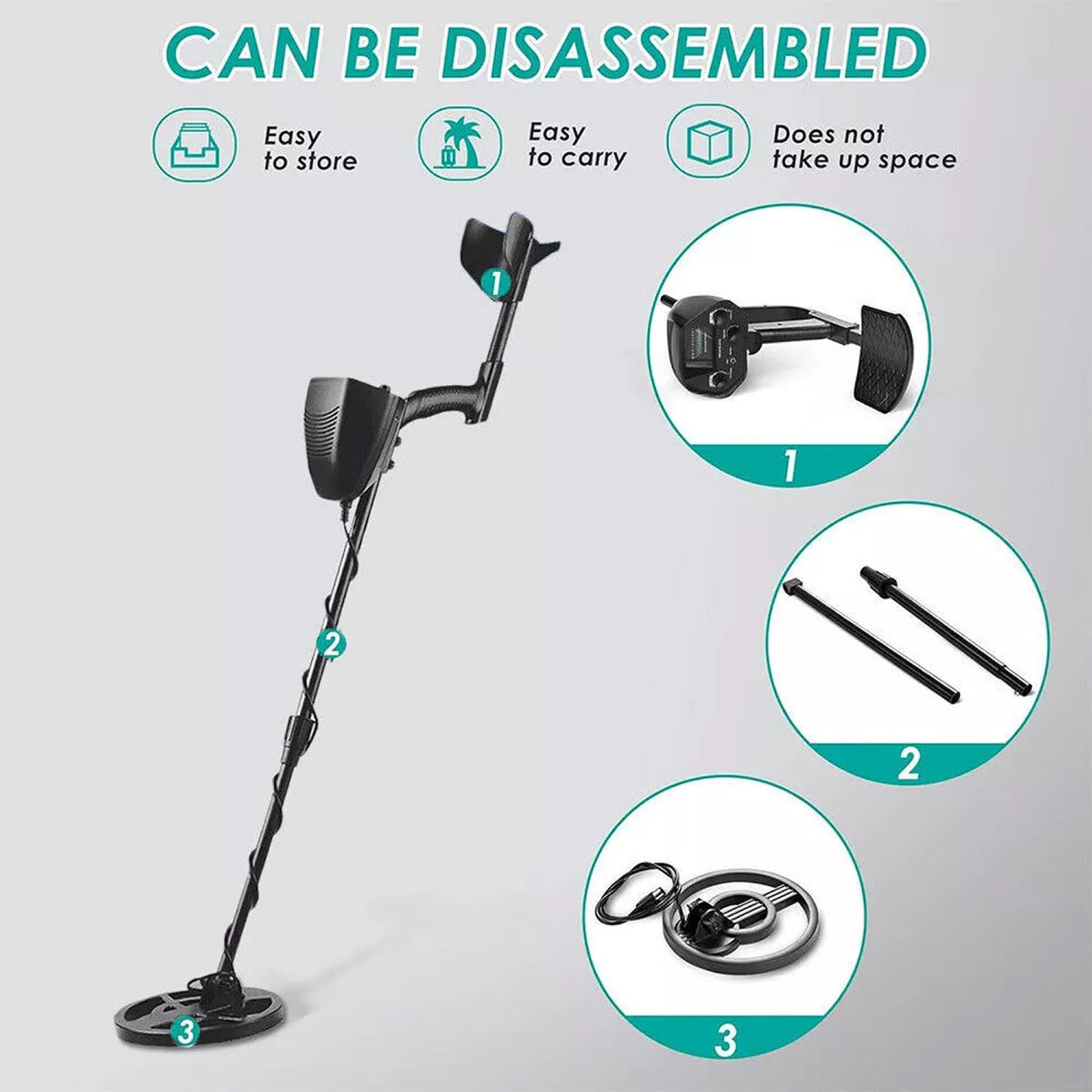 ProkiSona Waterproof Metal Detector with LCD Interface