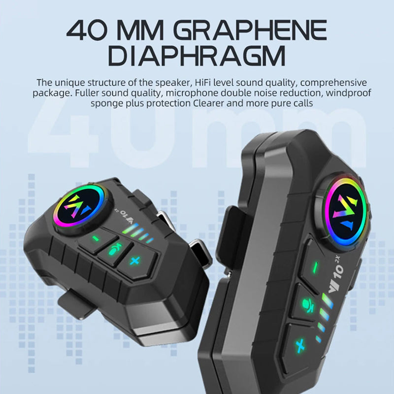 RidirComi 72-Hour Waterproof Motorbike Bluetooth Headset